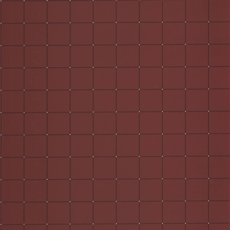 Caselio Art deco kockás piros-arany vinyl tapéta Alphonse Grenat 53 cm X 10 m