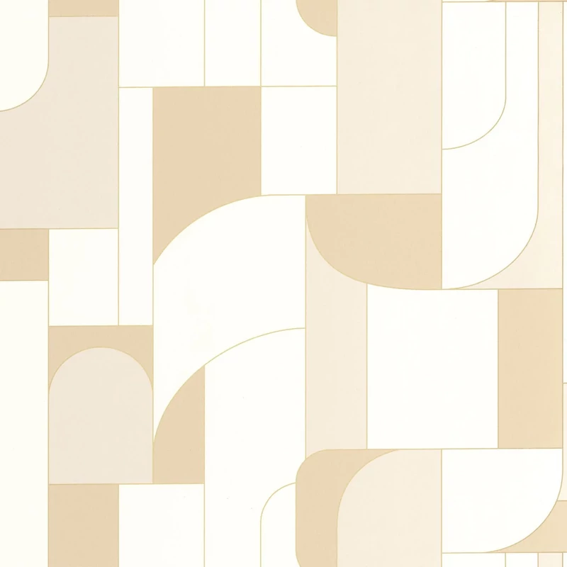 Caselio Geometriai mintás modern bézs vinyl tapéta Achille Blanc Beige 53 cm X 10 m