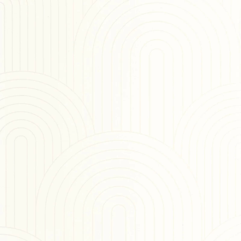 Caselio Geometriai mintás art deco fehér vlies tapéta Curved Line Blanc 53 cm X 10 m