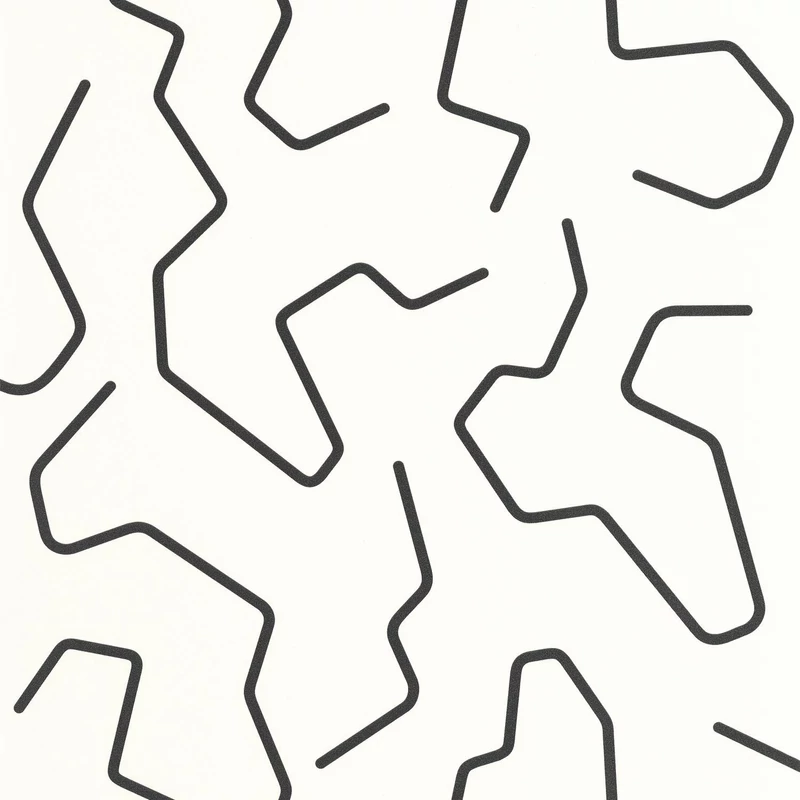 Caselio Absztrakt mintás fekete-fehér vinyl tapéta Artline Noir Et Blanc 53 cm X 10 m