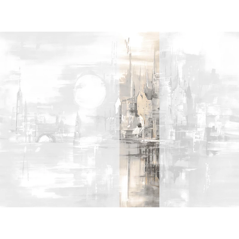 JV Holdfényes város bézs vinyl poszter tapéta Millennium Dawn 68 cm X 3 m