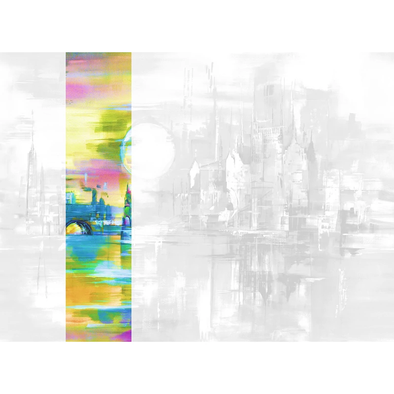 JV Holdfényes város színes vinyl poszter tapéta Millennium Graffiti 68 cm X 3 m