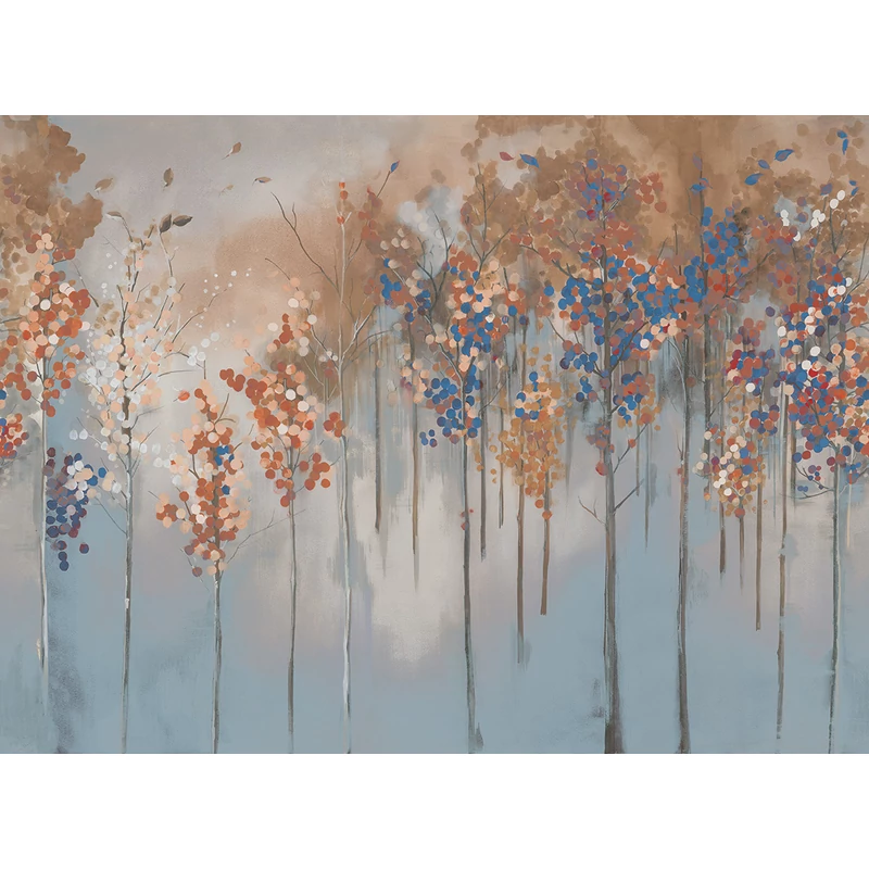 JV Őszi erdő kék vinyl poszter tapéta Maples Blue 400 cm X 3 m