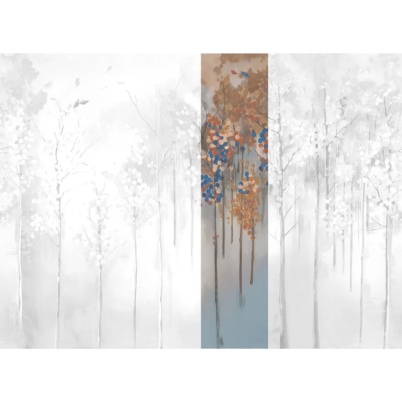 JV Őszi erdő kék vinyl poszter tapéta Maples Blue 68 cm X 3 m