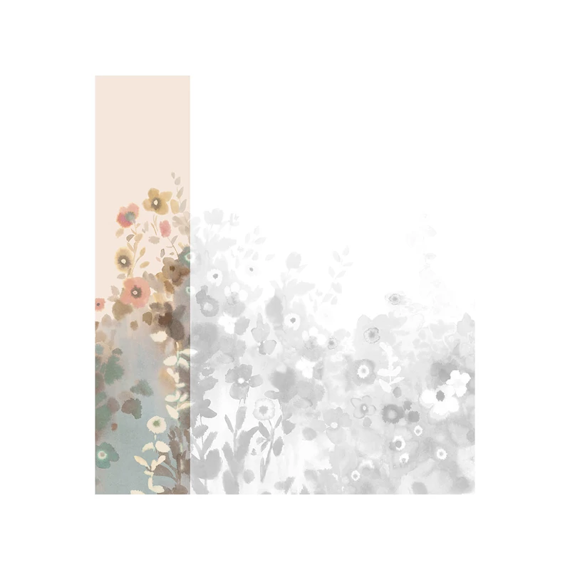 JV Virágmintás bézs vinyl poszter tapéta Zeeland Vintage 68 cm X 3 m