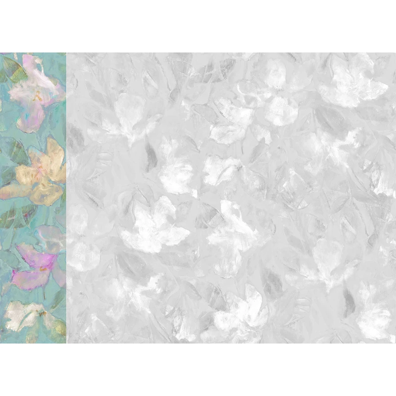 JV Texturált virágmintás kék vinyl poszter tapéta Bronte Light Blue 68 cm X 3 m