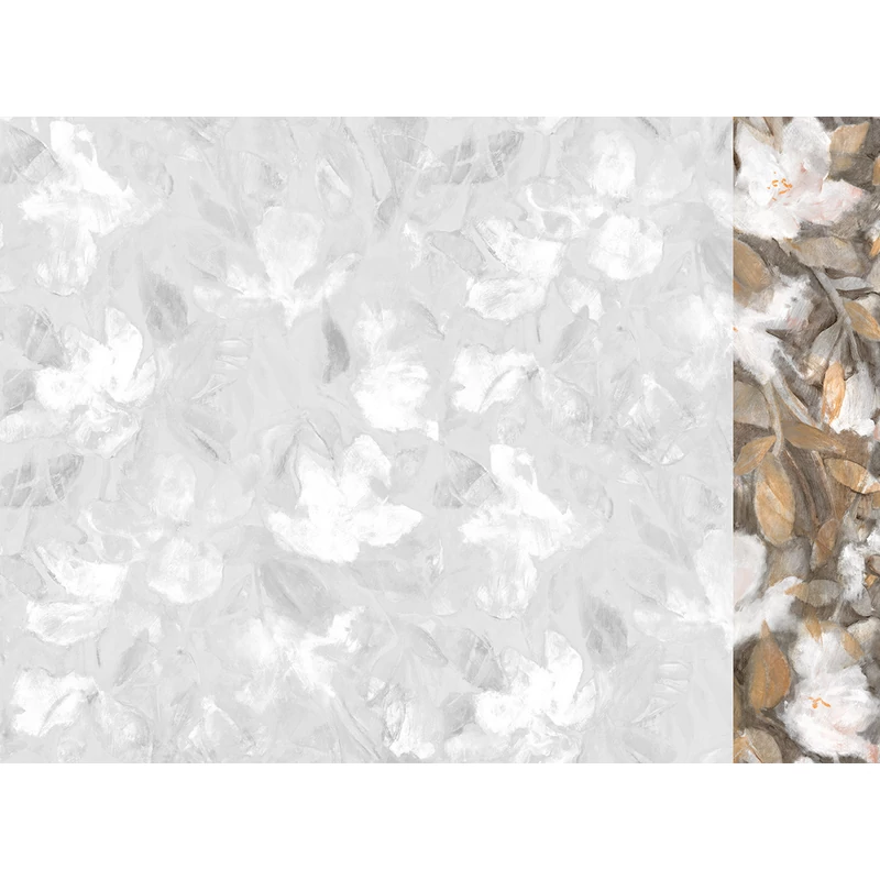 JV Texturált virágmintás bronz vinyl poszter tapéta Bronte Sepia 68 cm X 3 m