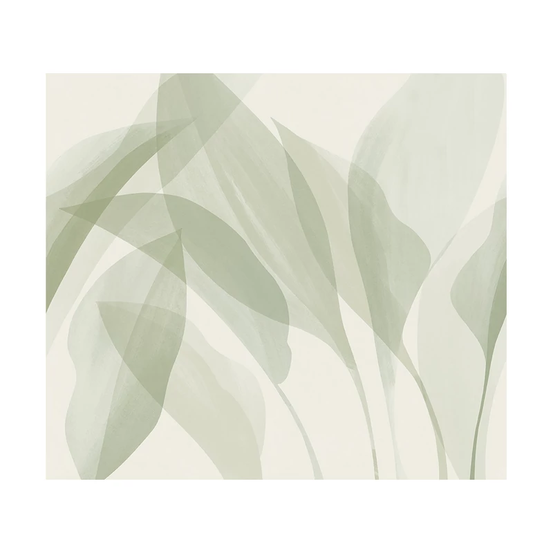 JV Trópusi levélmintás zöld vinyl poszter tapéta Davao Sage 340 cm X 3 m