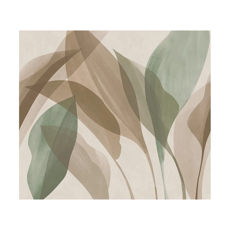 JV Trópusi levélmintás barna vinyl tapéta Davao Autumn 340 cm X 3 m