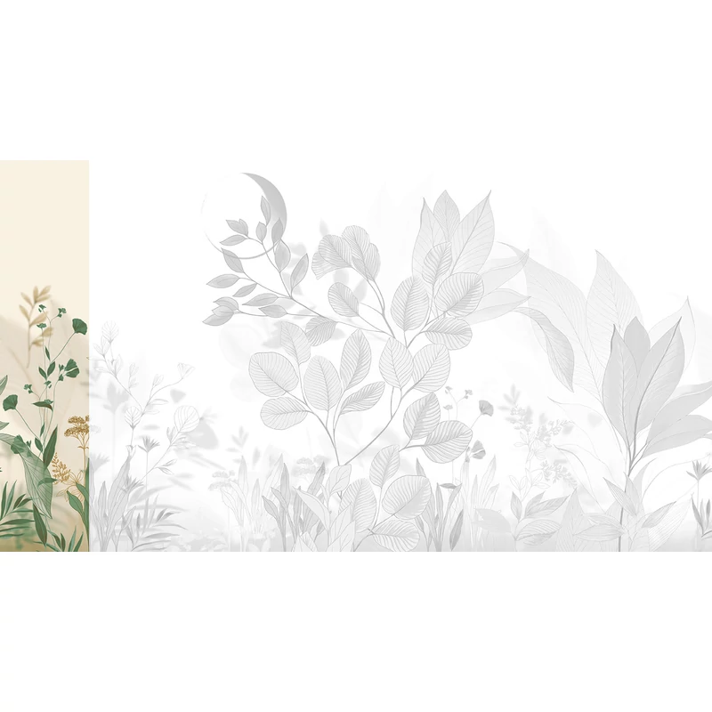 JV Levélmintás art deco zöld vinyl poszter tapéta Belvedere Green 68 cm X 3 m