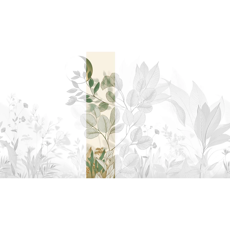 JV Levélmintás art deco zöld vinyl poszter tapéta Belvedere Green 68 cm X 3 m