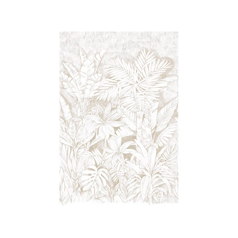 JV Trópusi dzsungel mintás bézs vinyl poszter tapéta Daintree White 200 cm X 3 m