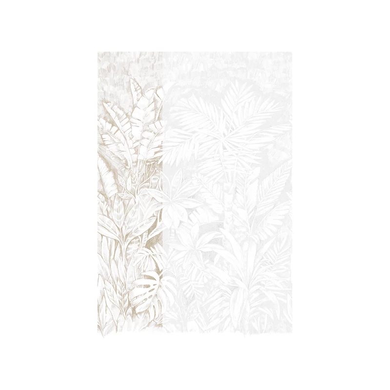 JV Trópusi dzsungel mintás bézs vinyl poszter tapéta Daintree White 68 cm X 3 m
