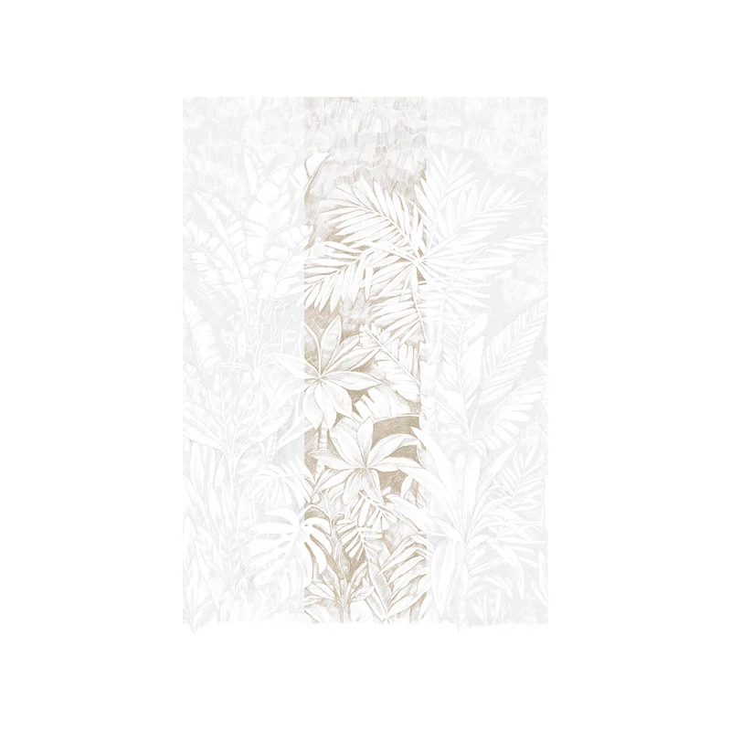 JV Trópusi dzsungel mintás bézs vinyl poszter tapéta Daintree White 68 cm X 3 m
