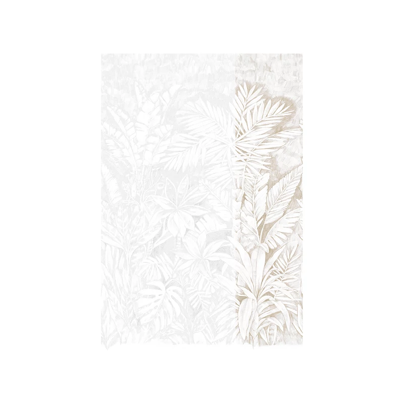 JV Trópusi dzsungel mintás bézs vinyl poszter tapéta Daintree White 68 cm X 3 m