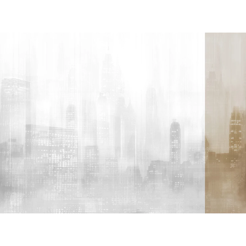 JV Felhőkarcolók fényei bézs vinyl poszter tapéta Toronto Gold 68 cm X 3 m