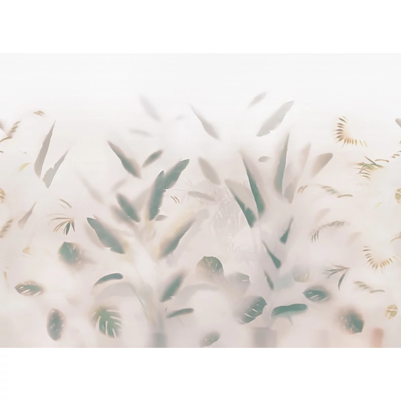 JV Pálmaleveles lila vinyl poszter tapéta Nadi Lilac 400 cm X 3 m