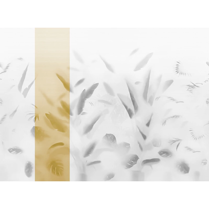JV Pálmaleveles sárga vinyl poszter tapéta Nadi Green 68 cm X 3 m