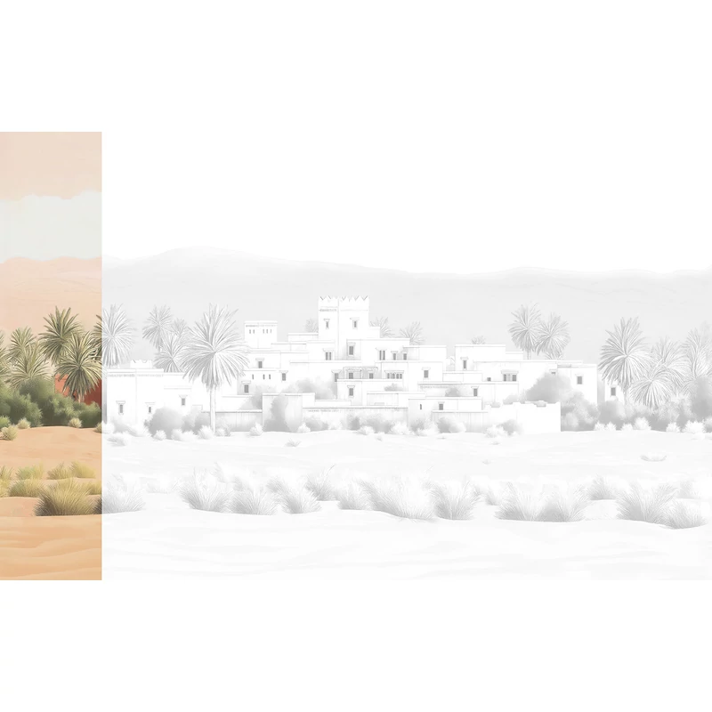 JV Arab város barna vinyl poszter tapéta Todra Terracotta 68 cm X 3 m