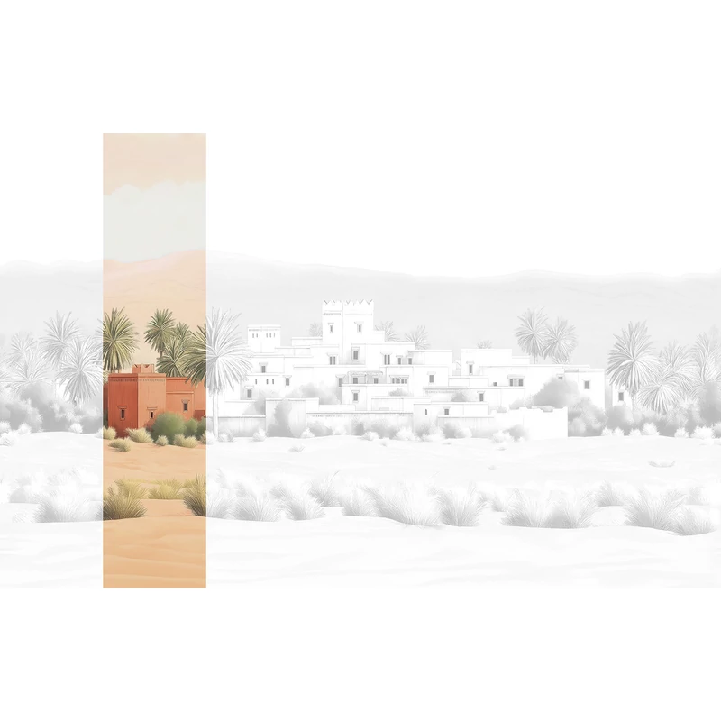 JV Arab város barna vinyl poszter tapéta Todra Terracotta 68 cm X 3 m