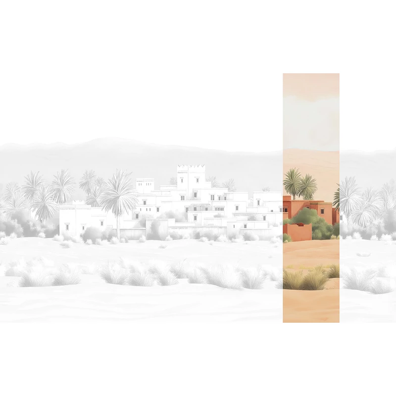 JV Arab város barna vinyl poszter tapéta Todra Terracotta 68 cm X 3 m