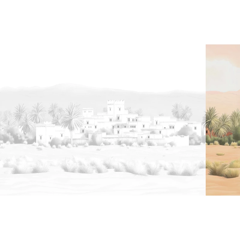 JV Arab város barna vinyl poszter tapéta Todra Terracotta 68 cm X 3 m