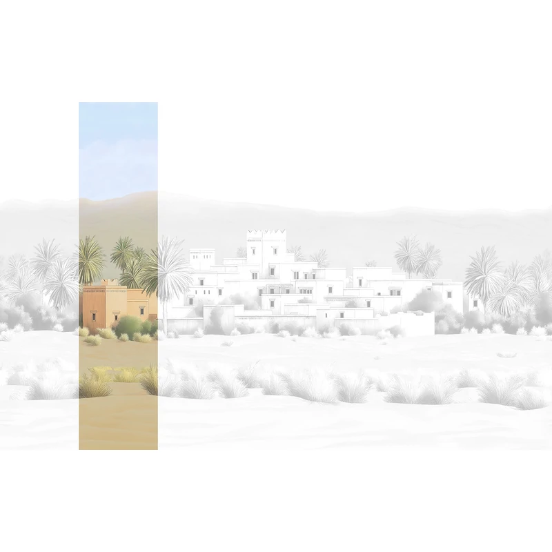 JV Arab város bézs vinyl poszter tapéta Todra Natural 68 cm X 3 m