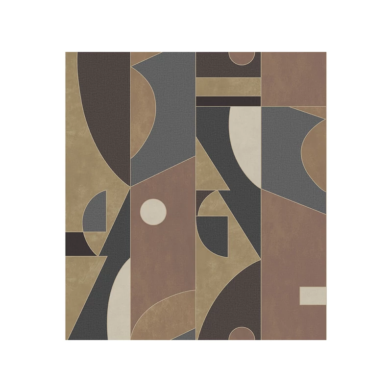 JV Geometriai mintás modern fekete vinyl poszter tapéta Shenzhen Black 272 cm X 3 m