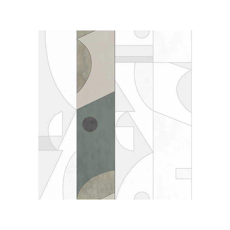 JV Geometriai mintás modern zöld vinyl poszter tapéta Shenzhen Green 68 cm X 3 m