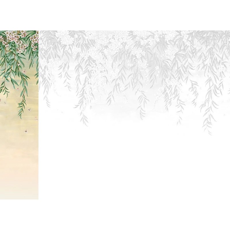 JV Leander mintás romantikus zöld vinyl poszter tapéta Vence Green 68 cm X 3 m