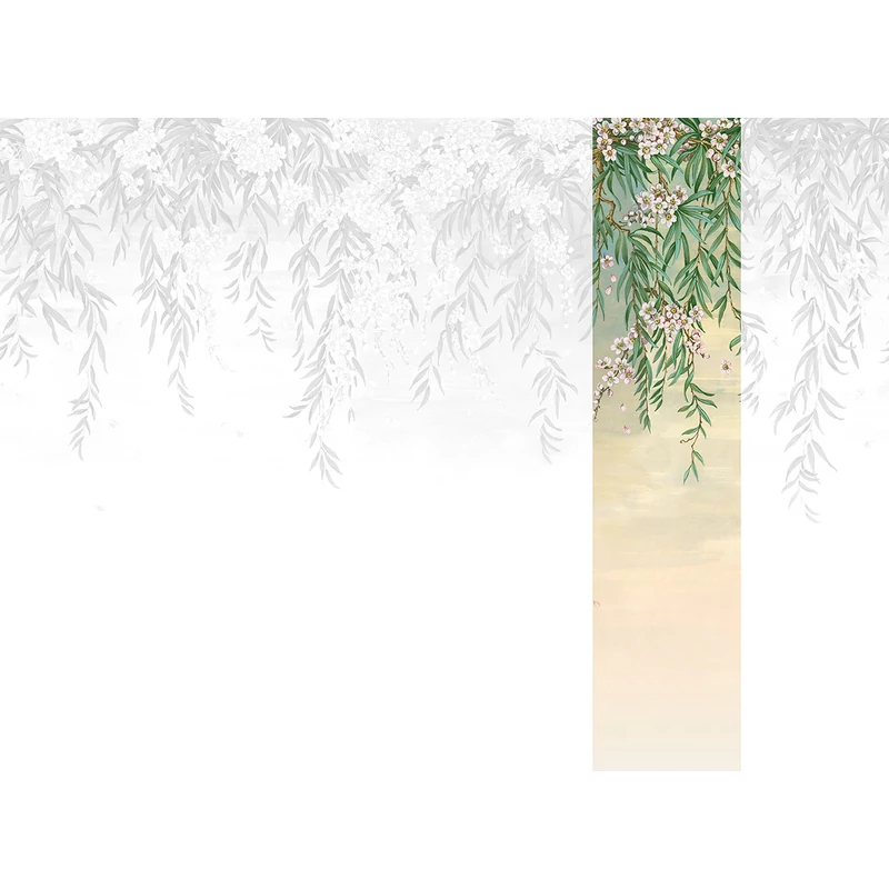 JV Leander mintás romantikus zöld vinyl poszter tapéta Vence Green 68 cm X 3 m