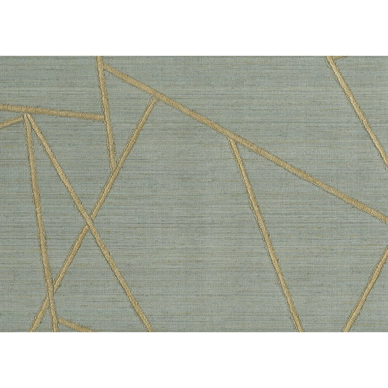 JV Modern geometriai mintás zöld-arany vinyl tapéta Patchwork Tropical Green 100 cm X 10 m