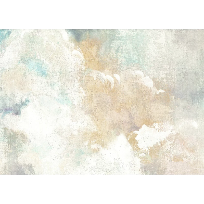 JV Modern felhő mintás kék-bézs vinyl tapéta Aria Bue 70 cm X 10 m