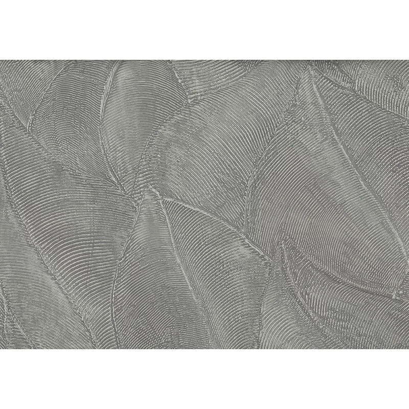 JV Dombornyomott levélerezetes sötétszürke vinyl tapéta Daphne Grey 70 cm X 10 m