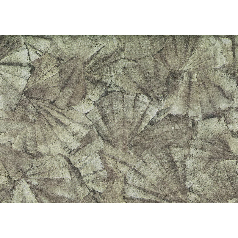 JV Elegáns kagyló mintás zöld vinyl tapéta Teti Green 70 cm X 10 m