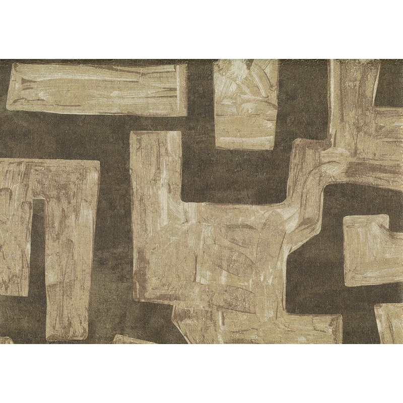 JV Modern absztrakt barna vinyl tapéta Labirinthos Brown 70 cm X 10 m