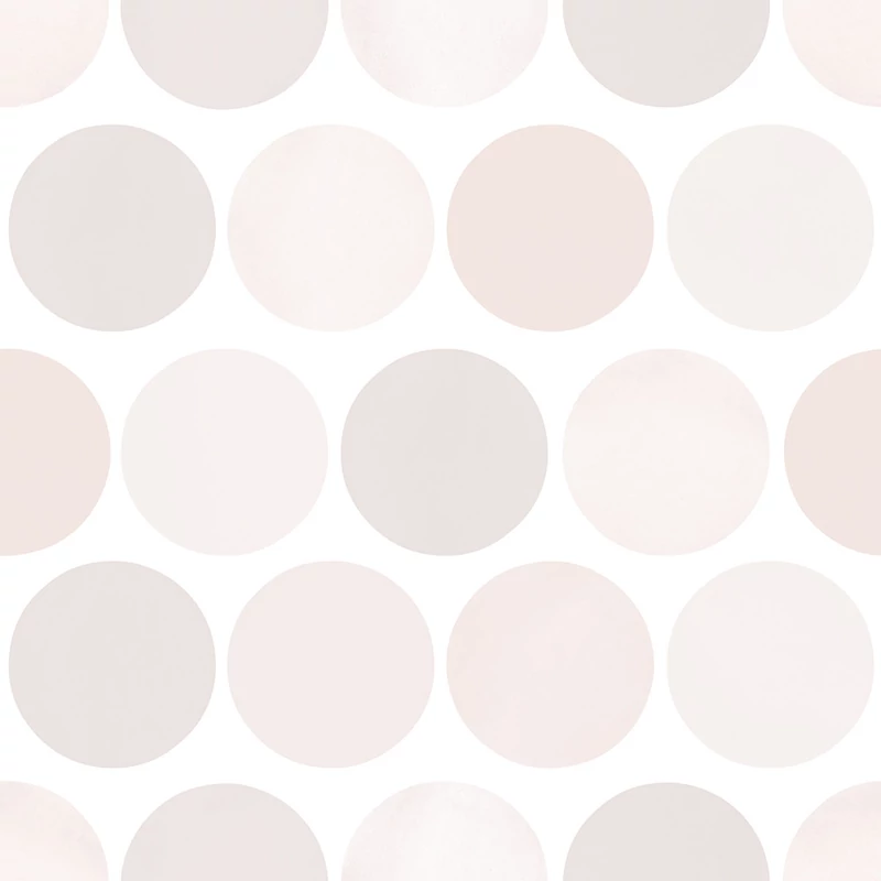 KT-Exclusive Kör mintás pasztell rózsaszín vlies gyerek tapéta Joy Cream 52 cm X 10 m