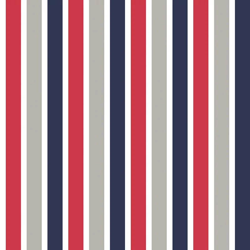 KT-Exclusive Csíkos piros-kék vlies gyerek tapéta Joy Red-Blue 52 cm X 10 m