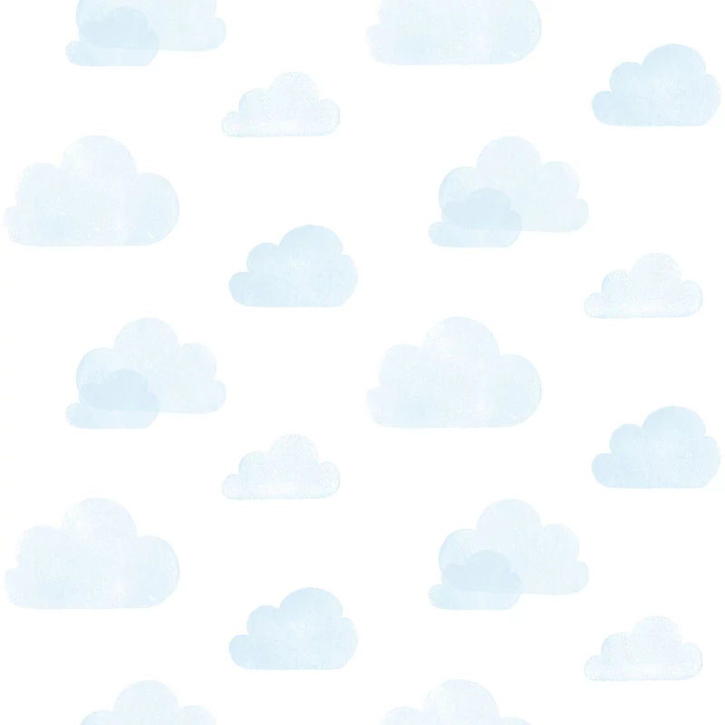 KT-Exclusive Felhő mintás kék vlies gyerek tapéta Joy Blue 52 cm X 10 m