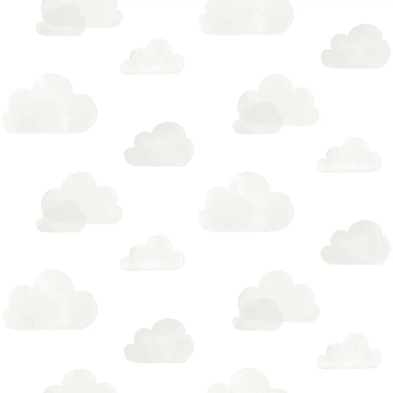KT-Exclusive Felhő mintás bézs vlies gyerek tapéta Joy Beige 52 cm X 10 m