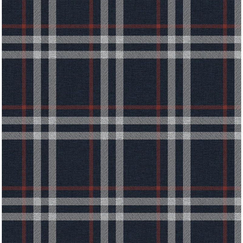 KT-Exclusive Klasszikus kockás sötétkék vlies tapéta Sauvage Dark Blue 52 cm X 10 m