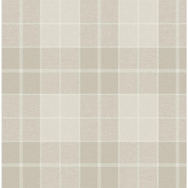 KT-Exclusive Klasszikus kockás bézs vlies tapéta Sauvage Cream 52 cm X 10 m