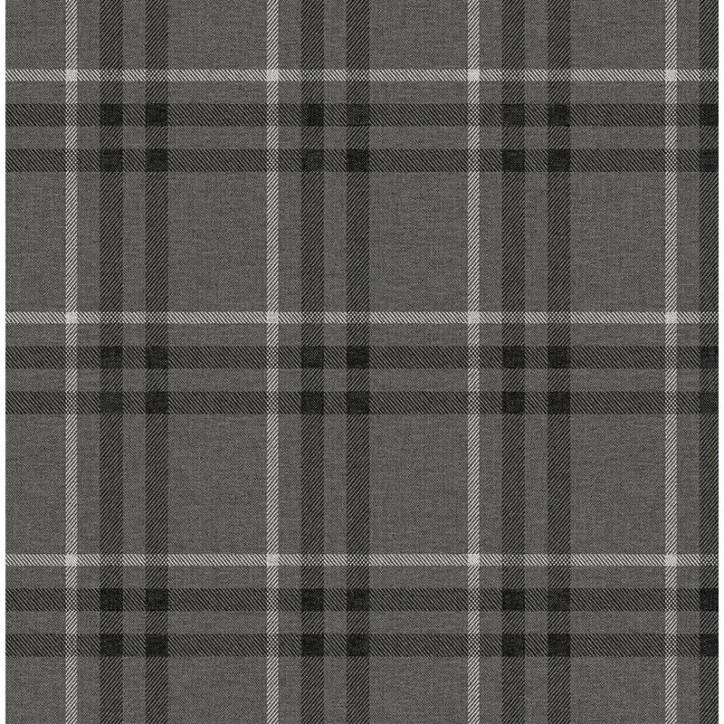 KT-Exclusive Klasszikus kockás sötétszürke vlies tapéta Sauvage Grey 52 cm X 10 m