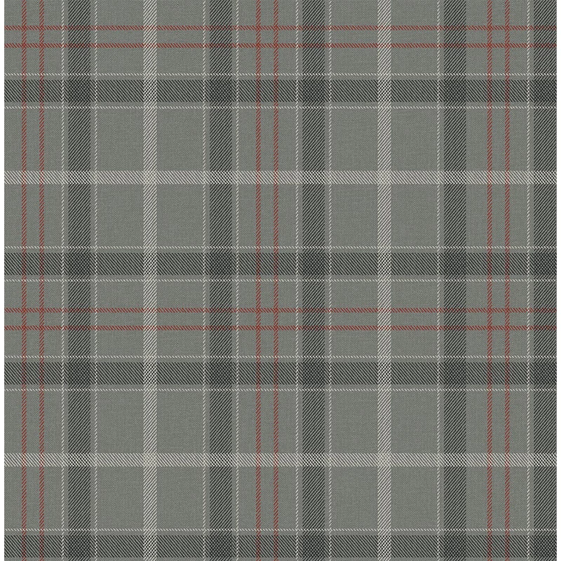 KT-Exclusive Klasszikus kockás szürke vlies tapéta Sauvage Dark Gray 52 cm X 10 m