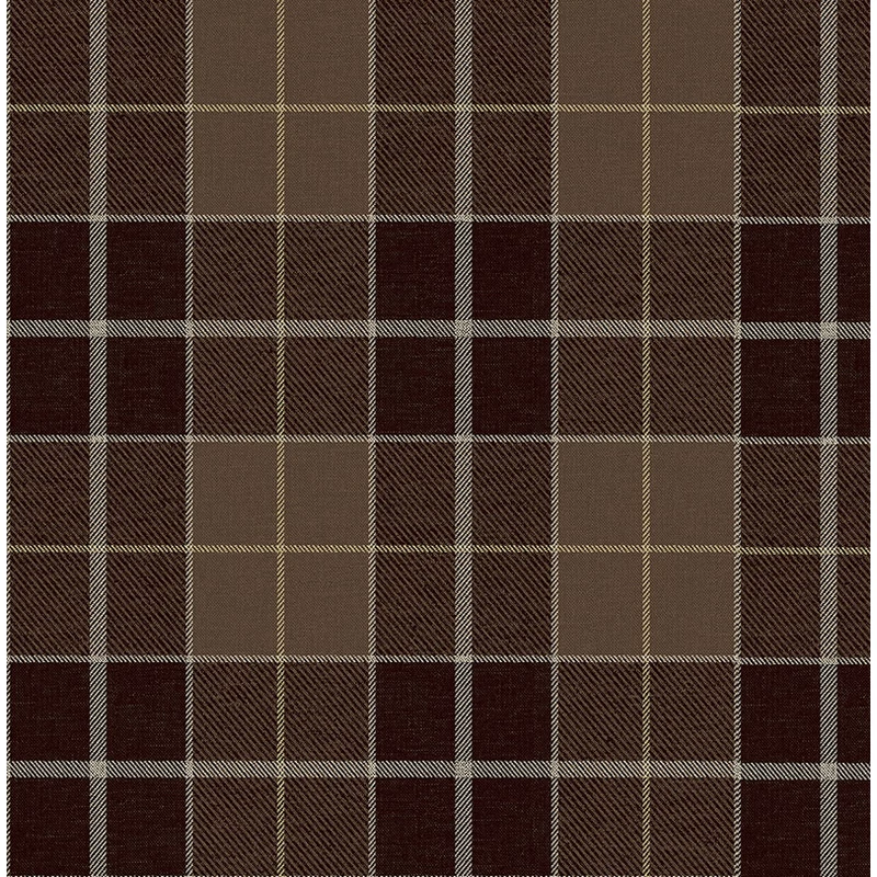 KT-Exclusive Klasszikus kockás barna vlies tapéta Sauvage Dark Brown 52 cm X 10 m