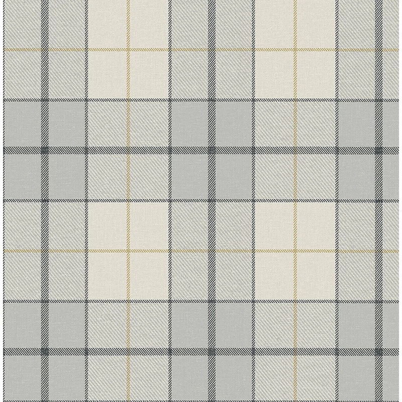 KT-Exclusive Klasszikus kockás világosszürke vlies tapéta Sauvage Light Gray 52 cm X 10 m