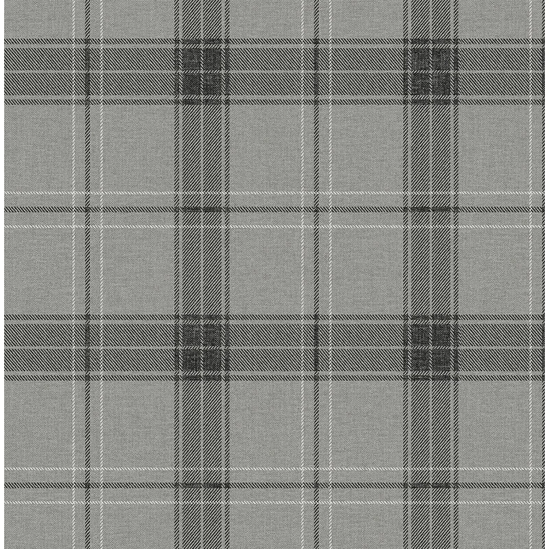 KT-Exclusive Klasszikus kockás szürke-fekete vlies tapéta Sauvage Grey-Black 52 cm X 10 m