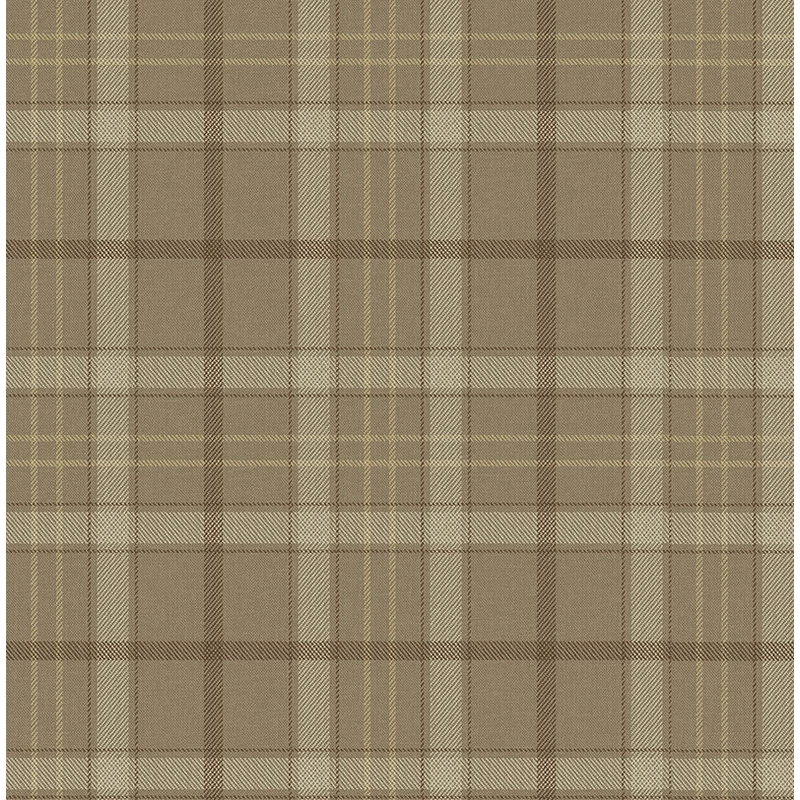 KT-Exclusive Klasszikus kockás barna vlies tapéta Sauvage Brown 52 cm X 10 m