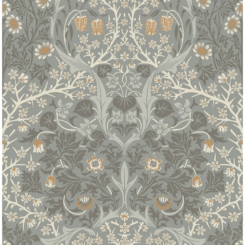 KT-Exclusive Szecessziós stílusú szürke vlies tapéta Gray 52 cm X 10 m