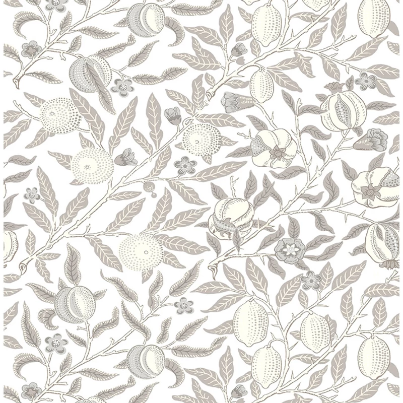 KT-Exclusive Gyümölcsfás modern világosszürke vlies tapéta British Heritage Light Gray 52 cm X 10 m